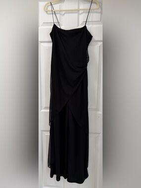 🇨🇦CHADO Black Spaghetti Strap Pantsuit with Long Sheer cover SIZE 13